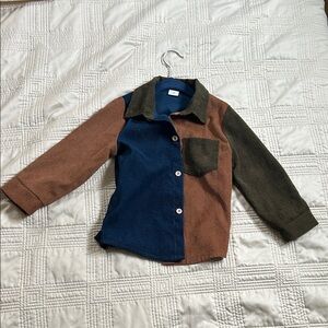 Colorblock Button-Up Shirt